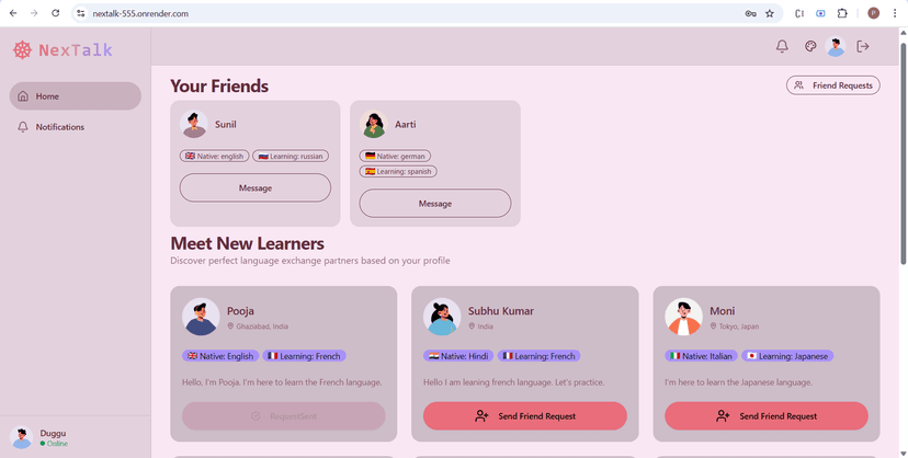 Thumbnail for NexTalk - Video Calling Chat App